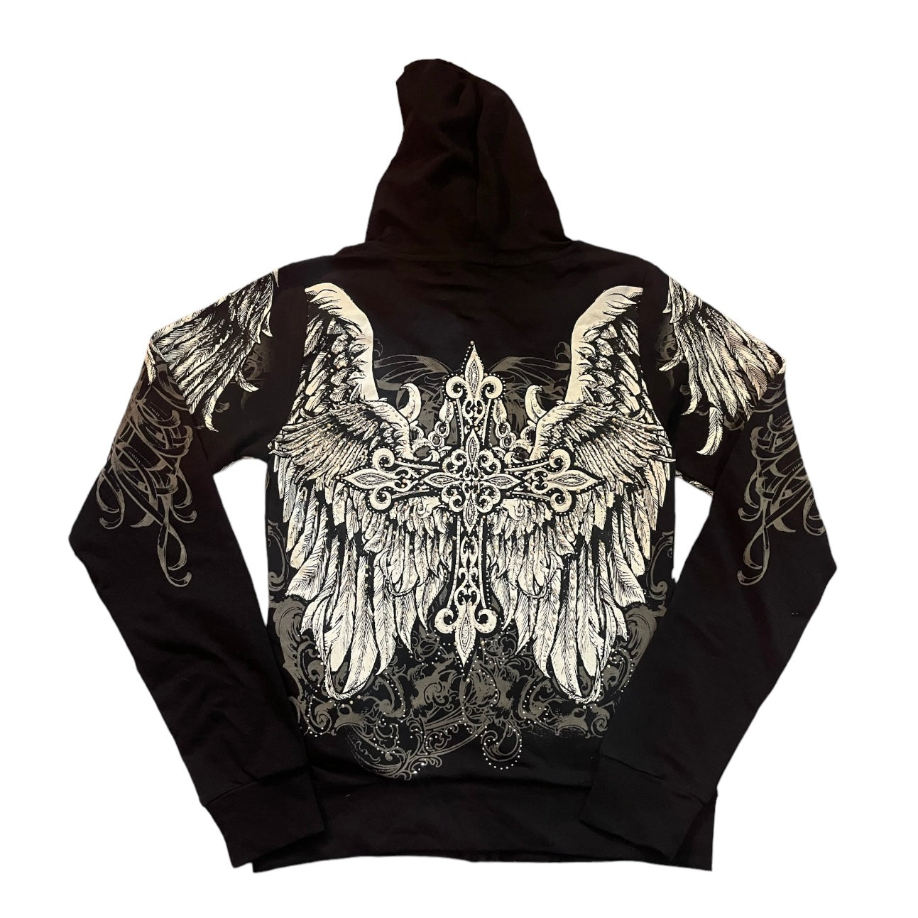 Heaven Rhinestone Zip Up Hoodie