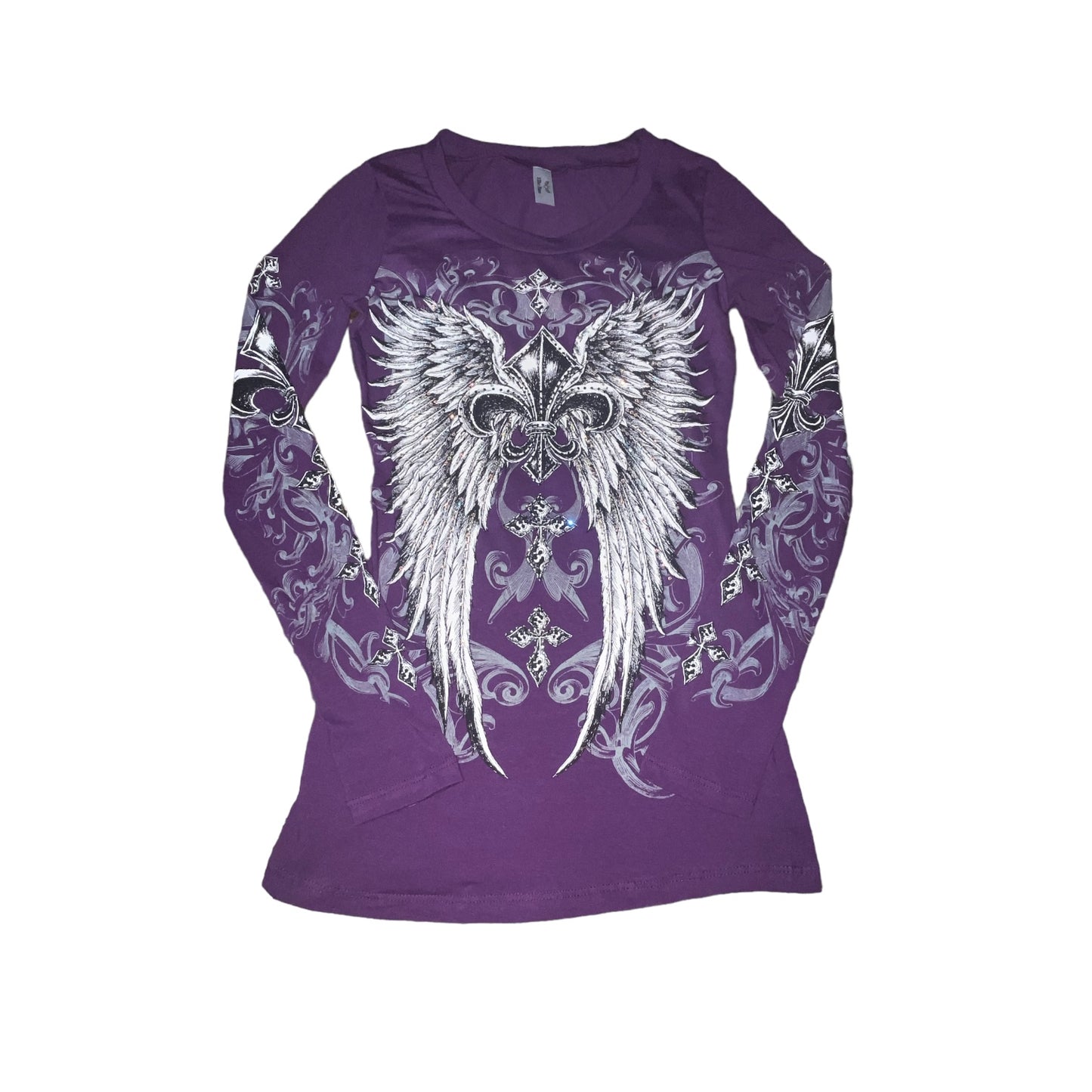 Celestia Rhinestone Long Sleeve Purple
