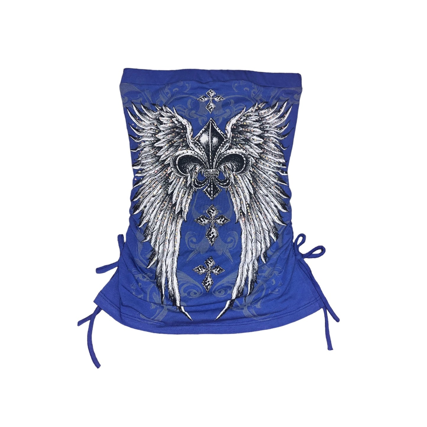 Celestia Rhinestone Tube Top Blue