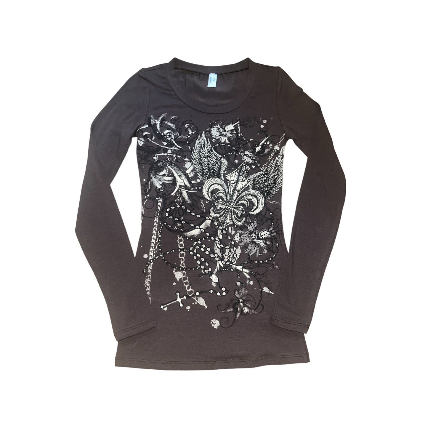 Bella Rhinestone Long Sleeve Brown