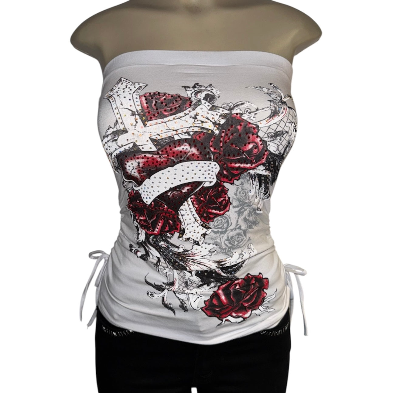 Want U 2 Love Me Tube Top White