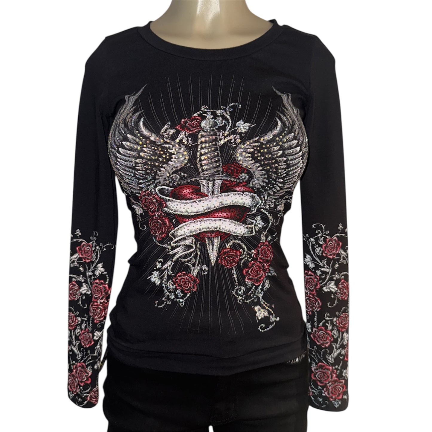 Mary Rhinestone Long Sleeve