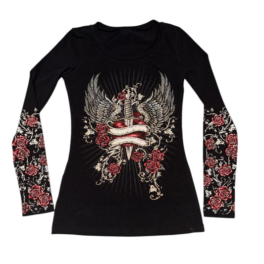 Mary Rhinestone Long Sleeve