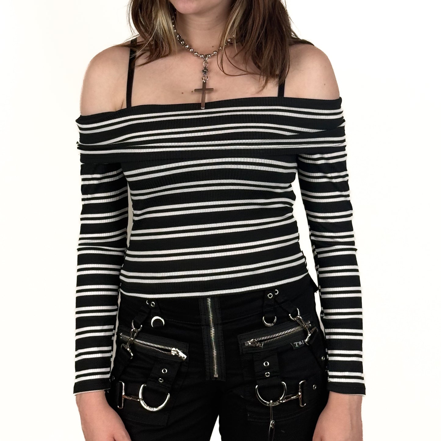 Striped Off the Shoulder Top