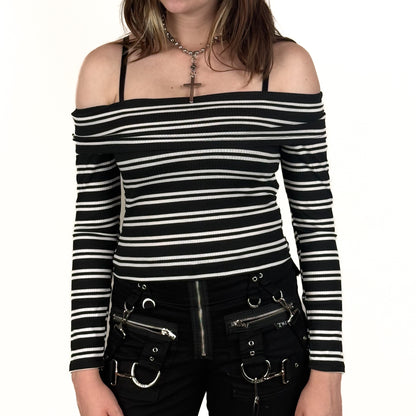 Striped Off the Shoulder Top