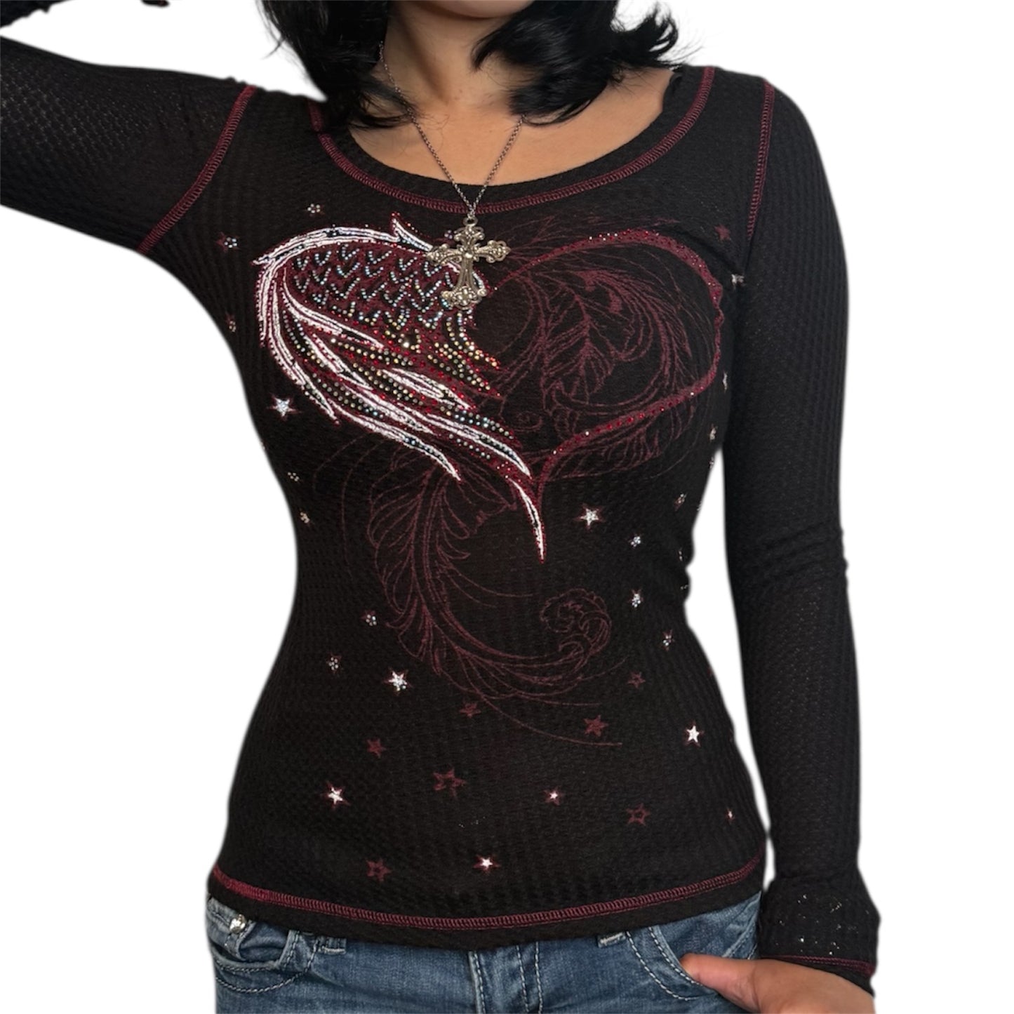 Camila Long Sleeve with Rhinestones