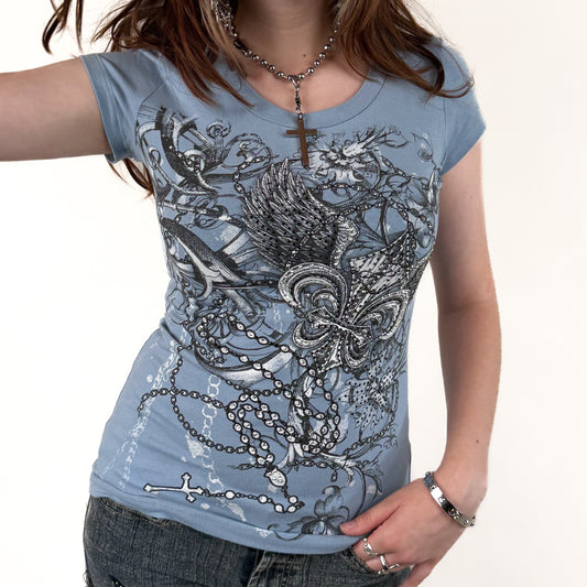 Bella Short Sleeve Baby Blue