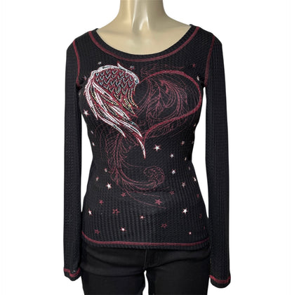 Camila Long Sleeve with Rhinestones