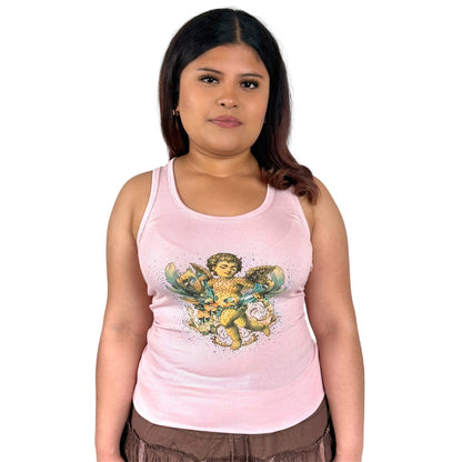 Angel Girl Rhinestone Tank Top