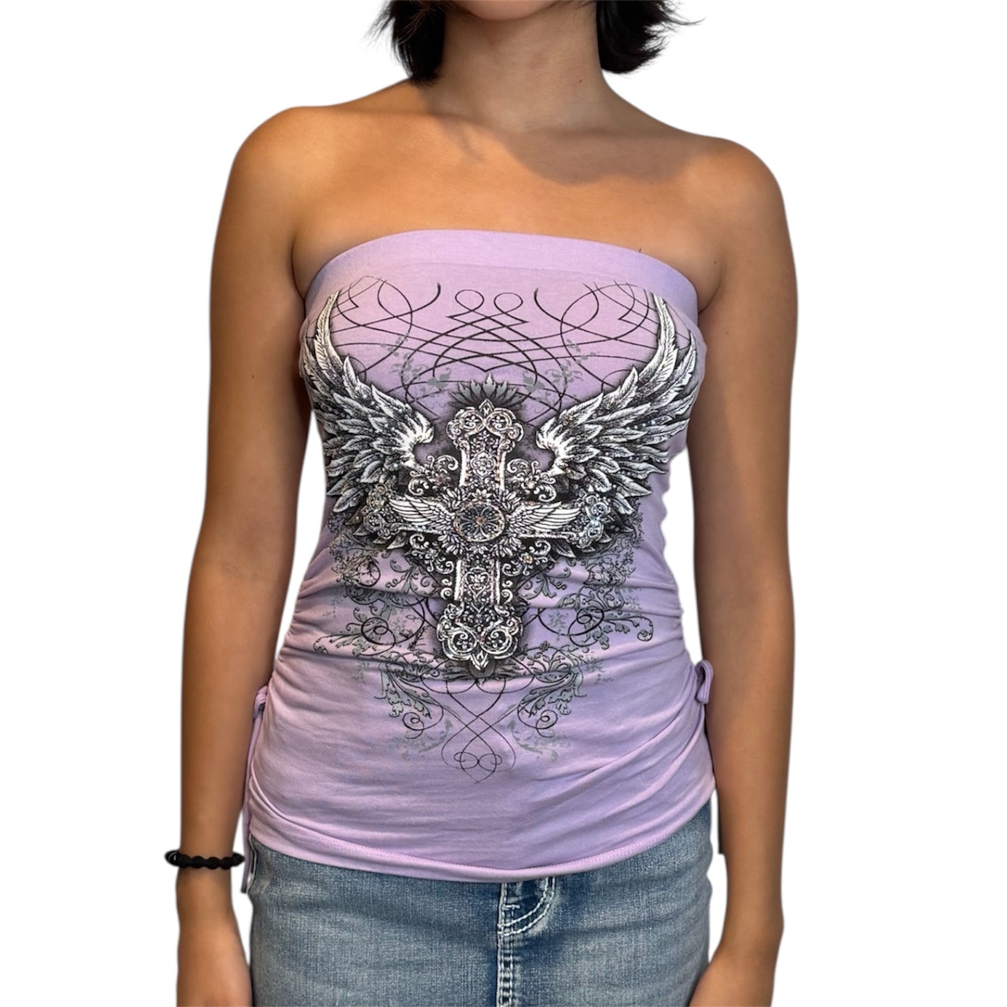 Heaven Rhinestone Tube Top Lilac