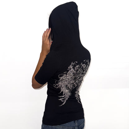 Scarlett Quarter Sleeve Henley Rhinestone Top