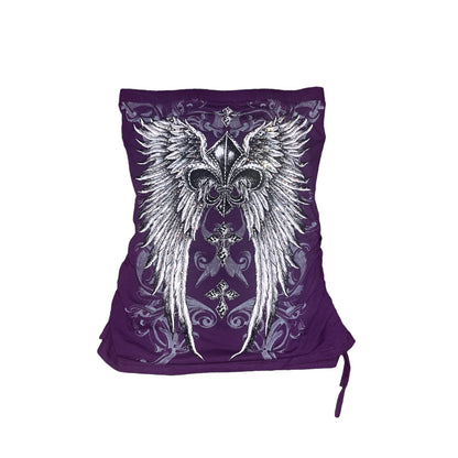 Celestia Rhinestone Tube Top Purple