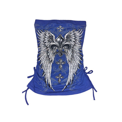 Celestia Rhinestone Tube Top Blue