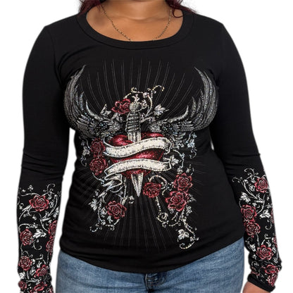 Mary Rhinestone Long Sleeve