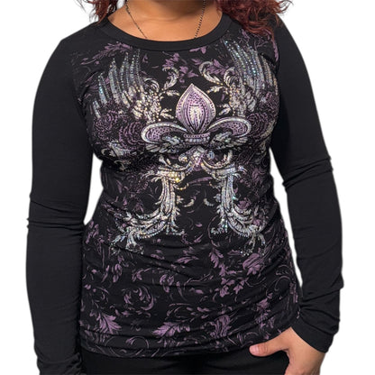 Elena Rhinestone Long Sleeve