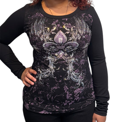 Elena Rhinestone Long Sleeve